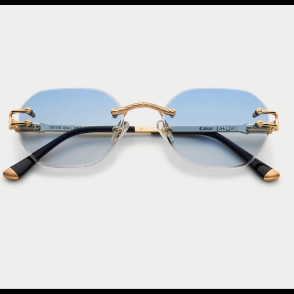 James Oro Blue Tint Caviar